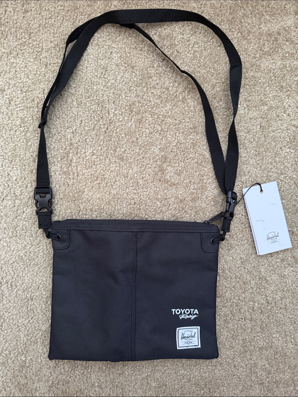 Toyota Racing Black Messenger Crossbody Bag by Herschel
